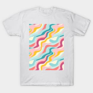 Autumn Nostalgia: Retro Pastel Doodle Delight T-Shirt